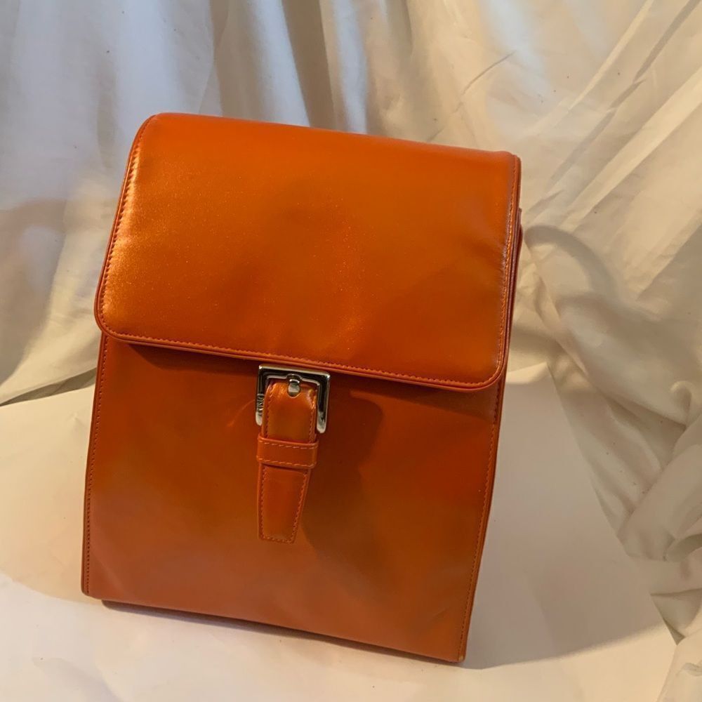 DKNY Handbag backpack Front Buckle  Orange